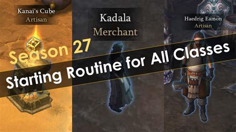 Season 27 Starting Routine for Every Class .